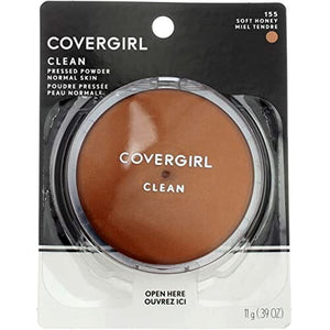 مسحوق نظيف مضغوط ناعم بالعسل 155 0.39 أونصة (عبوة واحدة) CoverGirl Clean Pressed Powder, Soft Honey 155, 0.39 oz (1 Pack)