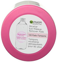 وسادات إزالة مكياج العيون من غارنييه ميسيلار Garnier Micellar Eye Makeup Remover Pads Facial Treatment Pads, 100 Count