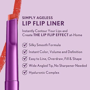 قلم تحديد الشفاه سيمبلي إيجليس من كوفرجيرل، بنفسجي ثمين COVERGIRL Simply Ageless Lip Flip Liner, Precious Mauve, Pack of 1