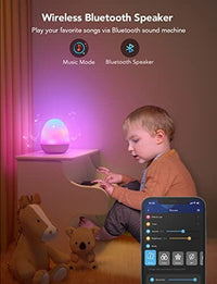 مصباح طاولة محمول مع قاعدة شحن مدرب النوم للاستيقاظ كوف Govee RGBIC Night Light, Sound Machine, Bluetooth Speaker in One, 60+ Music, Game & Sence Modes, Portable Table Lamp with Charging Base, White Noise Machine, Sleep Trainer for Gentle Wake Up