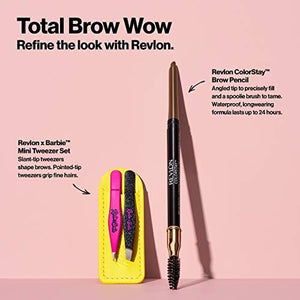 أداة إزالة الشعر من ريفلون × باربي بطرف مائل من الفولاذ المقاوم للصدأ (قد تختلف العبوة) Revlon x Barbie Slant Tip Tweezer, Stainless Steel Hair Removal Makeup Tool (Packaging May Vary)