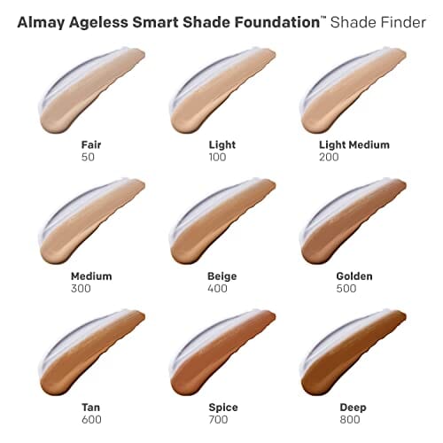 كريم أساس مضاد للشيخوخة من ألماي Almay Anti-Aging Foundation, Smart Shade Face Makeup with Hyaluronic Acid, Niacinamide, Vitamin C & E, Hypoallergenic-Fragrance Free, 800 Deep, 1 Fl Oz (Pack of 1)