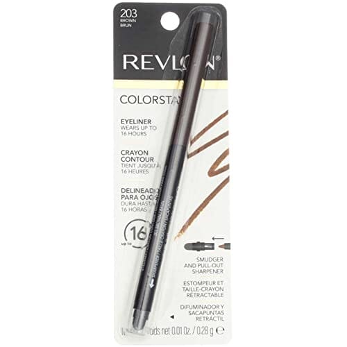 قلم تحديد عيون ريفلون كولورستاي بني [203] Revlon ColorStay Eyeliner Pencil, Brown [203], 0.01 oz (Pack of 8)