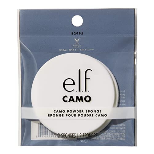 بودرة الأساس لمستحضرات التجميل e.l.f. Camo Powder Sponges, Made For The e.l.f. Cosmetics Camo Powder Foundation, Blend & Bounce, Latex Free Foam, 2-Pack