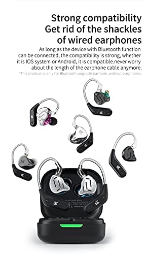 محول بلوتوث لاسلكي CCA KZ AZ09 Bluetooth 5.2 Module IEM Bluetooth Adapter Wireless Waterproof Ear Hook Extra Long Battery Life Bluetooth Cable for KZ ZS10 PRO/ZSN Pro X/ZSN PRO/ZSX/AS12/AS16/ZAX CRA/C12(C pin)