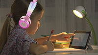 سماعات رأس لاسلكية للأطفال للفتيات والأطفال والمراهقين KORABA Kids Wireless Headphones for Girls Children Teens, LED Light Up Bluetooth Unicorn Headphones with Microphone for School/Xmas/Online Study/Unicorn Gifts (Pink Wireless)