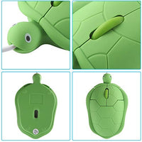 ماوس ضوئي سلكي على شكل سلحفاة حيوان لطيف elec Space Cute Animal Turtle Shape USB Wired Corded Mouse Optical Mice for Notebook PC Laptop Computer 1200DPI 3 Buttons with 3.6 Feet Cord (Green)