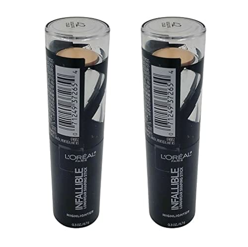 عبوة مكونة من قطعتين قلم تحديد من لوريال انفاليبل لونغوير Pack of 2 L'OREAL Infallible Longwear Highlighter Shaping Stick, Gold is Cold #42