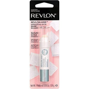 بلسم مقشر للشفاه من ريفلون كيس سكر مقشر ومكياج للوجه مع ترطيب يدوم لمدة 24 ساعة Lip Scrub Balm by Revlon, Kiss Sugar Scrub Exfoliator, Face Makeup with 24 Hour Long Lasting Hydration, Sugar Mint, 0.09 Oz