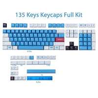 135 مفتاحًا مع مجموعة المفاتيح اليابانية JOMKIZ PBT Keycaps, 135 Keys Dye Sublimation Cherry Profile Keycaps with 7U Spacebar Japanese Keycap Set for Cherry MX Switches US Layout Mechanical Keyboards