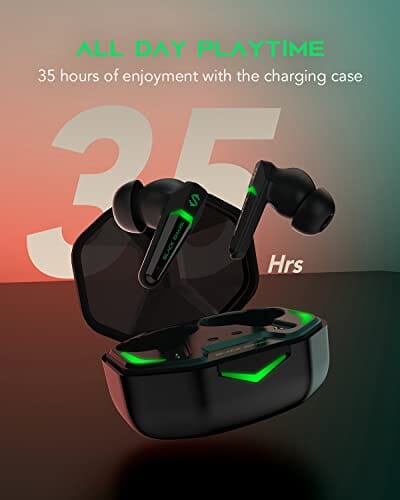 سماعات أذن لاسلكية بتقنية البلوتوث مع زمن انتقال منخفض للغاية Black Shark Bluetooth Earbuds Wireless Earbuds with 45ms Ultra-Low Latency, Gaming Earbuds with Bluetooth 5.2, Dual Modes, 10mm Driver, 35H Play Time, IPX4 Waterproof, Built-in Mic - Lucifer T1