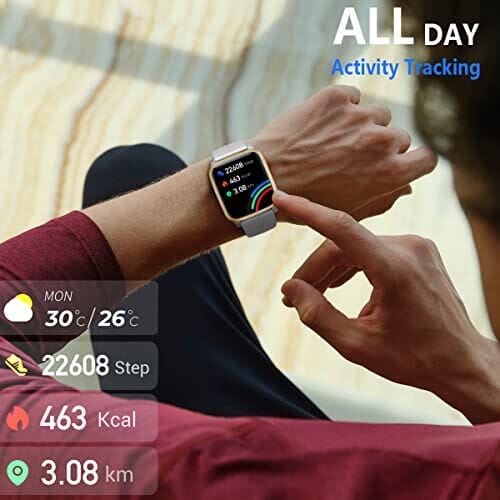 Fitvii health & fitness smart watch with blood pressure heart rate online monitor