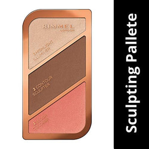 مجموعة ريميل لندن كيت للنحت والهايلايت - 003 جولدن برونز Rimmel London Kate Sculpting & Highlighting Kit - 003 Golden Bronze