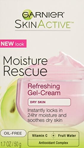 كريم جل منعش للبشرة الجافة Garnier SkinActive Moisture Rescue Refreshing Gel-Cream for Dry Skin, Oil-Free, 1.7 Oz (50g), 1 Count (Packaging May Vary)