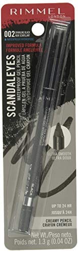 قلم تحديد عيون ريميل سكاندال آيز مقاوم للماء من كحل كاجال Rimmel Scandaleyes Waterproof Kohl Kajal Eyeliner, Sparkling Black, 0.042 oz by Herdez