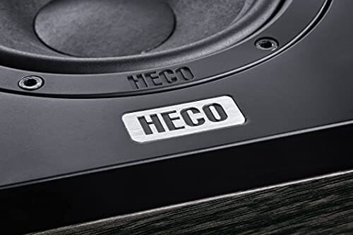 زوج مكبر صوت  ثنائي الاتجاه HECO Aurora 200 2-Way BASS Reflex Shelf Speaker Pair in Ebony