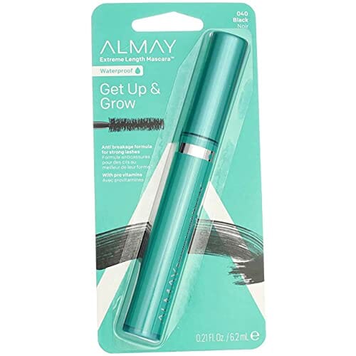 ماسكارا ون كوت جيت أب آند جرو ذات الطول الفائق المقاوم للماء Almay One Coat Get Up & Grow Extreme Length Waterproof Mascara, Black [040] 0.21 Ounce (Pack of 2)