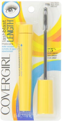 طول الرموش مقاوم للماء أسود جدًا COVERGIRL Lashblast Length Water Resistant Very Black 825, 0.21 Oz