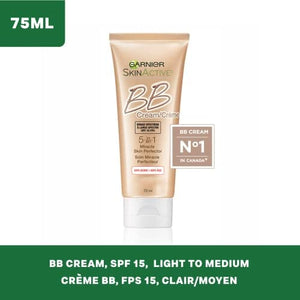 مرطب للوجه مضاد للشيخوخة خفيف متوسط Garnier SkinActive BB Cream Anti-Aging Face Moisturizer, Light Medium, 2.5 Ounce