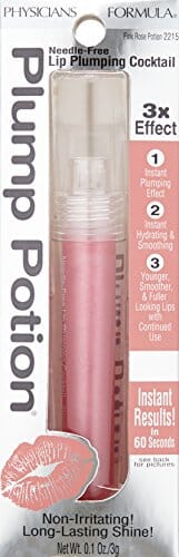 فيزيشنز فورمولا بلامب بوشن بدون إبرة ممتلئ للشفاه Physicians Formula Plump Potion Needle-Free Lip Plumping Cocktail Shade Extension, Pink Rose Potion, 0.1 Ounce