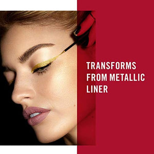 ريميل لندن ووندر سوايب قلم تحديد العيون اللامع 2 في 1 إلى ظلال العيون RIMMEL London Wonder Swipe 2-in-1 Glitter Eyeline to Eyesahdow, 014 Fashun, Metallic