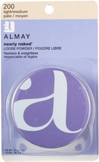 بودرة سائبة من ألماي نيرلي نيكد خفيفة/متوسطة Almay Nearly Naked Loose Powder, Light/Medium 200, 1-Ounce Packages (Pack of 2)