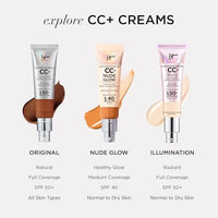 كريم تصحيح اللون IT Cosmetics Your Skin But Better CC+ Cream, Fair Light (C) - Color Correcting Cream, Full-Coverage Foundation, Hydrating Serum & SPF 50+ Sunscreen - Natural Finish - 1.08 fl oz