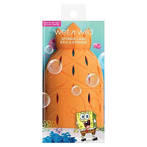 علبة إسفنجية من ويت إن وايلد هاوس أدوات مكياج بوب سكوير بانتس للسفر Wet n Wild House Sponge Case Bob Squarepants Makeup Tools Travel (1114229), Pineapple