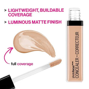 خافي عيوب فوتو فوكس من ويت ان وايلد Wet n Wild Photo Focus Concealer, Light Ivory, Under Eyes, Makeup, Blemish, Full Coverage, Lightweight (Pack of 2)