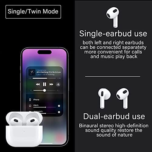 سماعات أذن لاسلكية ، سماعات أذن بلوتوث Wireless Earbuds,Bluetooth 5.3 Earbuds,Air Buds Pods 36H Playtime IPX7 Waterproof Sport Headphones,Pop-ups Auto Pairing Hi-Fi Stereo Sound Headset for Airpods case/iPhone/Samsung/Android