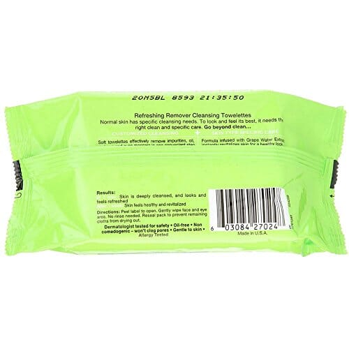 غارنييه سكين أكتيف كلين + مناديل تنظيف ومزيل منعش 25 إي Garnier SkinActive Clean + Refreshing Remover Cleansing Towelettes 25 ea (Pack of 3)