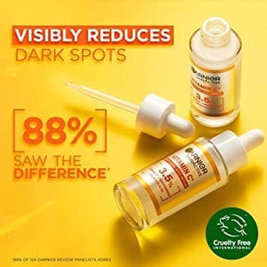 مصل تفتيح البشرة سكين ناتشورالز من غارنييه ومضاد للبقع الداكنة Garnier Skin Naturals Glow and Anti-dark spots Brightening Serum, 30ml