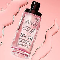 كاتريس | برايم فاين بخاخ ندي متوهج مضيء | رذاذ التثبيت الشفاف والسريع التجفيف Catrice | Prime & Fine Illuminating Dewy Glow Spray | Transparent and Fast Drying Fixing Spray| Paraben Free & Vegan | Cruelty Free (Pack of 3)