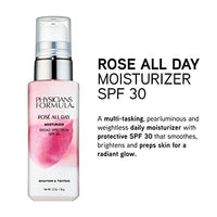 مرطب الوجه من فيزيشنز فورمولا روزيه طوال اليوم Physicians Formula Rosé All Day Face Moisturizer SPF 30, Broad Spectrum UVA/UVB, Clean Beauty, Oil-Free, Dermatologist Tested, Clinicially Tested