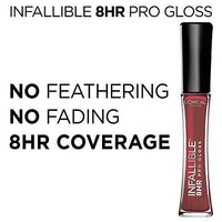 لوريال باريس إنفاليبل جلوس جليستينينج بيري L'Oreal Paris Infallible 8 HR Pro Gloss, Glistening Berry, 0.21 fl. oz.