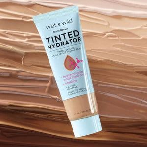 مكياج مرطب ملون بلون مطفأ اللمعة من ويت إن وايلد باري فوكس Wet n Wild Bare Focus Tinted Hydrator Matte Finish, Light Medium, Oil-Free, Moisturizing Makeup | Hyaluronic Acid | Sheer To Medium Coverage