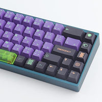 مجموعة للمفاتيح تخطيط الولايات المتحدة JOMKIZ PBT Keycaps,135 Keys Mecha Dye Sublimation Cherry Profile Keycaps with 7U Clear Spacebar Japanese Keycap Set for Cherry MX Switches US Layout Mechanical Keyboards