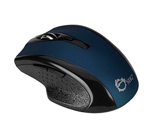 ماوس ضوئي لاسلكي Siig JK-WR0B12-S2, Wireless Optical Mouse, 6 Buttons, 2.4 GHz, Black/Blue