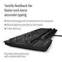 لوحة مفاتيح ميكانيكية سلكية بإضاءة خلفية Das Keyboard Prime 13 Backlit Wired Mechanical Keyboard, Cherry MX Brown Mechanical Switches, Clean White LED Backlit Keys, USB Pass-Through, Aluminum Top Panel (104 Keys, Black)