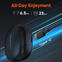 سماعات أذن لاسلكية مع ميكروفون مدمج لإلغاء الضوضاء truefree Wireless Earbuds T2 Bluetooth 5.3 Headphones Wireless Earphones with Built-in Mic Noise Cancelling for iOS/Android/Laptop, Immersive Stereo Sound, 23 Hrs of Playtime, Multiple Eartips(S/M/L)