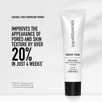 براي مينيرالز برايم تايم الأصلي لتقليل المسام bareMinerals Prime Time Original Pore-Minimizing Primer, Pore Minimizer Gel Makeup Primer for Face, Extends Makeup Wear, Oil Control, Vegan