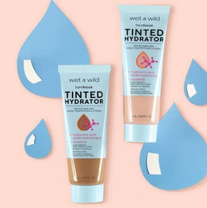 مكياج مرطب ملون بلون مطفأ اللمعة من ويت إن وايلد باري فوكس أسمر متوسط خالي من الزيوت Wet n Wild Bare Focus Tinted Hydrator Matte Finish, Medium Tan, Oil-Free, Moisturizing Makeup | Hyaluronic Acid | Sheer To Medium Coverage