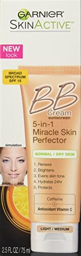 كريم سكين ميراكل سكين بيرفيكتور من غارنييه خفيف ومتوسط Garnier Skin Renew Miracle Skin Perfector B.B. Cream, Light and medium, 2.5 Fluid Ounce