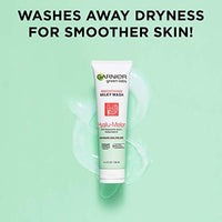 منظف منعم حليبي قابل للغسل مع حمض الهيالورونيك + بطيخ للبشرة الجافة Garnier SkinActive Green Labs Hyalu-Melon Smoothing Milky Washable Cleanser with Hyaluronic Acid + Watermelon for Dehydrated Skin, Fine Lines, 2 Count (Packaging May Vary)