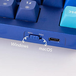 لوحة مفاتيح ميكانيكية سلكية مخصصة Keychron Q3 QMK/VIA Wired Custom Mechanical Keyboard, Full Aluminum Tenkeyless Layout, Programmable Macro with Hot-swappable Gateron G Pro Brown Switch, Compatible with Mac Windows Linux (Blue)