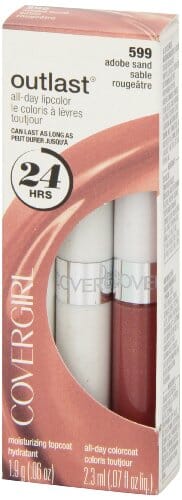 لون شفاه يدوم طوال اليوم بخطوتين CoverGirl Outlast All Day Two Step Lipcolor, Adobe Sand 599, 0.13 Ounce