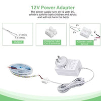 محول إمداد الطاقة إلى محول تيار مستمر بجهد 12 فولت  V 2A Power Supply Adapter, HUIYEETEX 100-240V AC to 12V DC Transformer for LED Strip Lights and Other 12V Low Voltage Devices with 5ft Cable, White