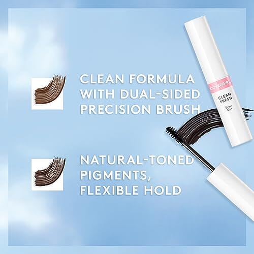 جل حواجب كلين فريش من كوفرجيرل COVERGIRL Clean Fresh Eyebrow Gel, 250 Warm Brown, Volumizes and Lifts Brows, Vegan Formula with Argan Oil and Biotin, 0.16oz