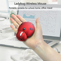 ماوس لاسلكي  على شكل الخنفساء Wireless Mouse, Cute Ladybug Mouse Animal Cordless Silent Mouse with USB Receiver-3000 DPI Slim Mouse-Gaming Portable Optical Mouse for PC/Laptop/Computer/Desktop/Mac/Notebook(Red)