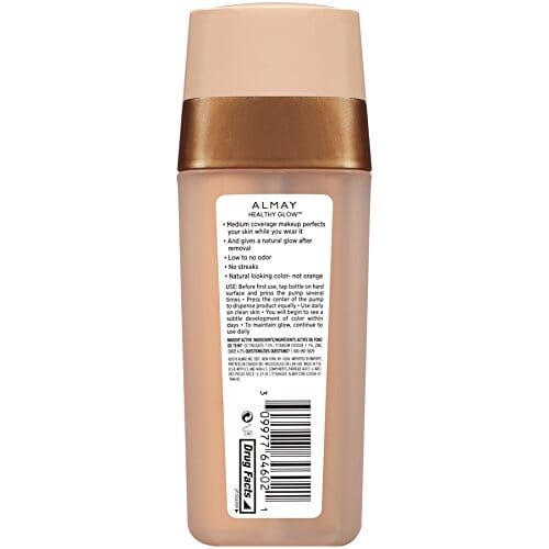 مكياج ألماي المتوهج الصحي والسمرة الذاتية التدريجية Almay Healthy Glow Makeup & Gradual Self Tan, Light/Medium, 1 fl. oz. SPF 20